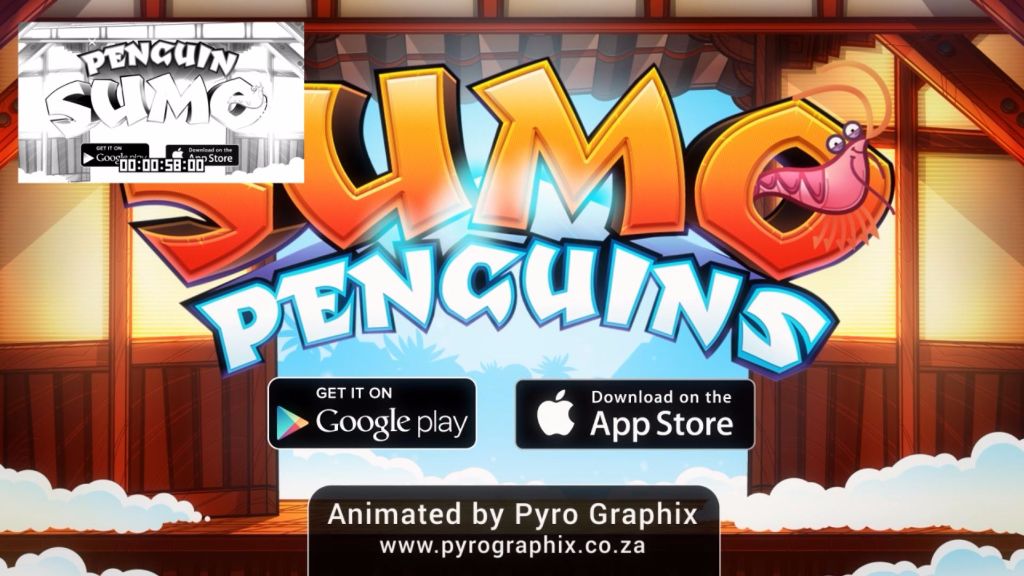 Sumo Penguin Mobile Game Trailer Animation 2D 8